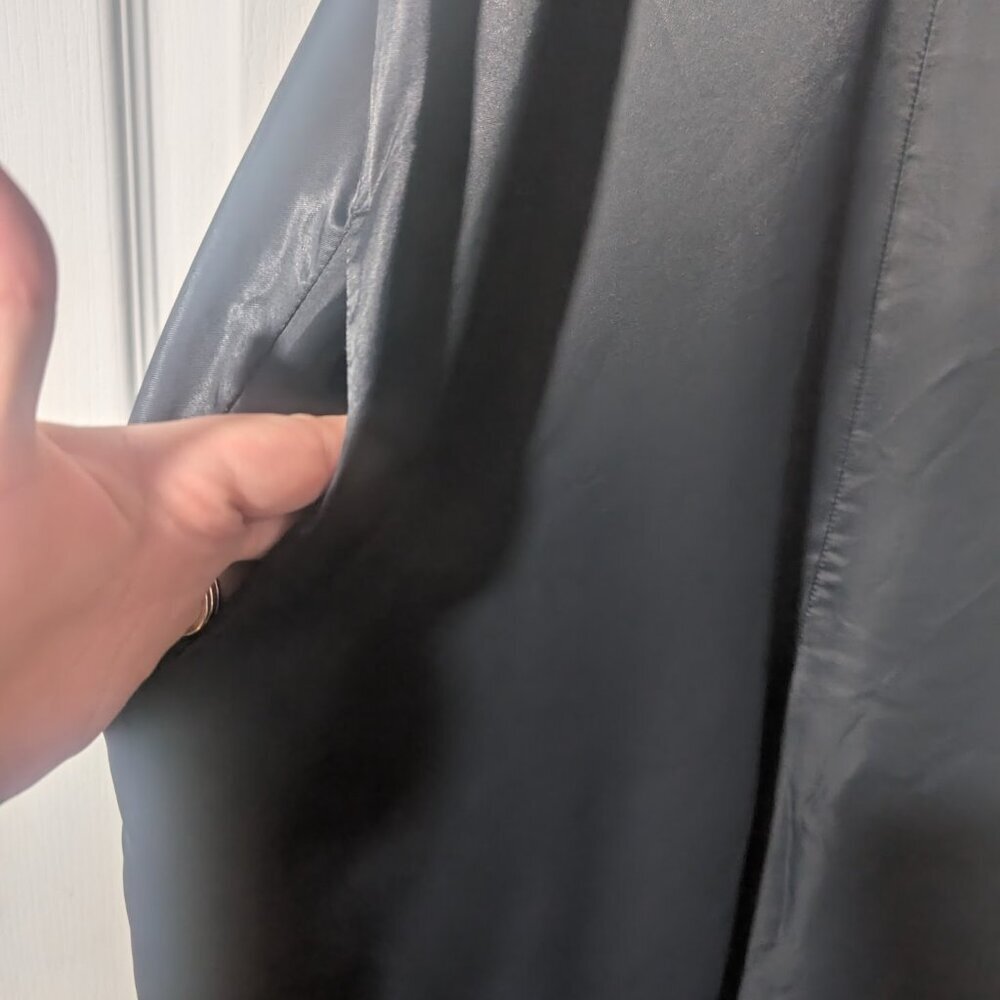Athleta Black Satin Wide-Leg Slip Jumpsuit Pajama - Picture 12 of 16